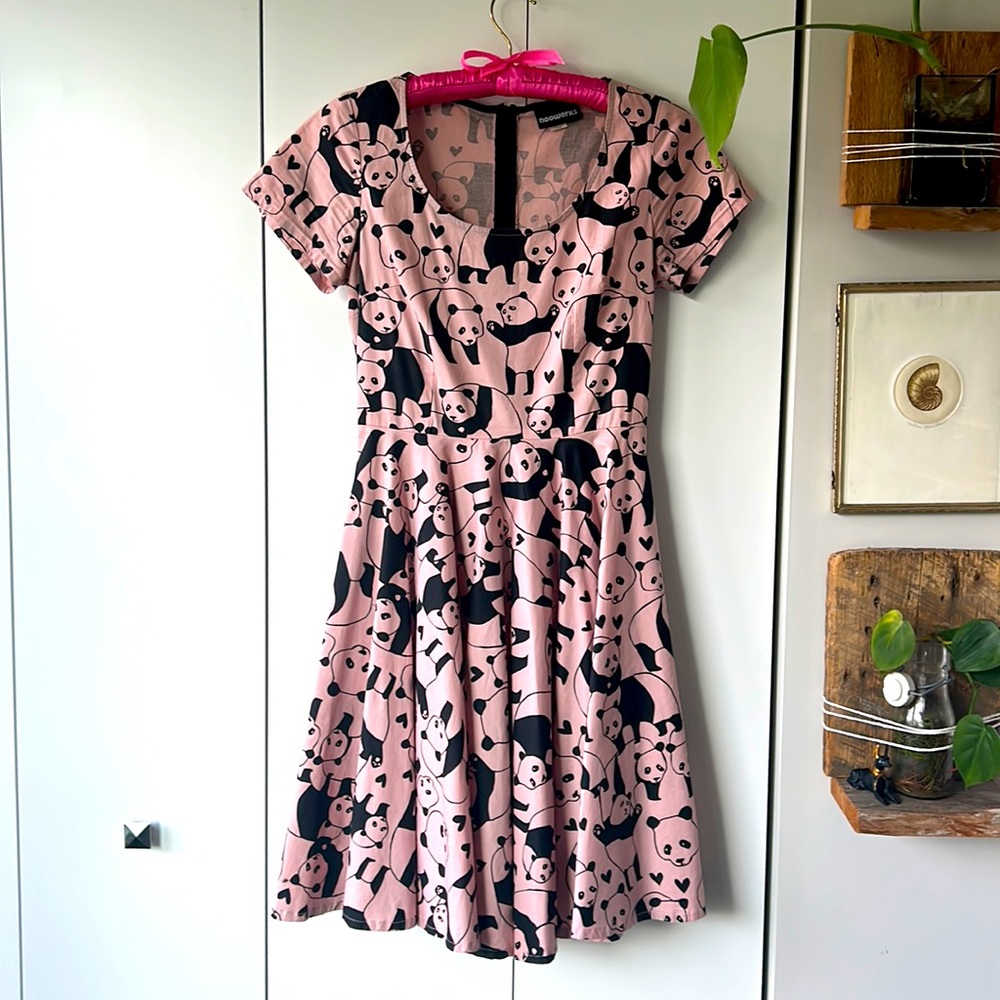 Nooworks Panda print dress, sz small